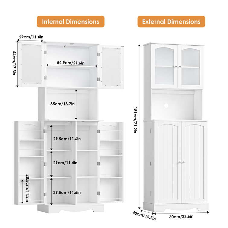 Lark Manor Anko 71.2'' Kitchen Pantry & Reviews | Wayfair